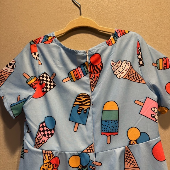 Lola + The Boys Ice Cream Skater Dress - Light Blue - Picture 6 of 10